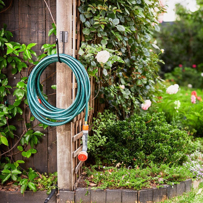 Haxbury Black Hose Hook - 30m Powder Coated Steel - Garden Storage