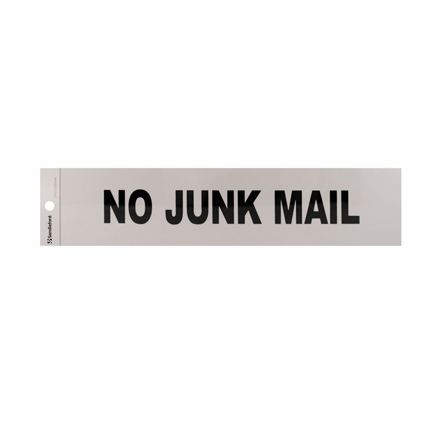 Sandleford No Junk Mail Sign - 245 x 58mm