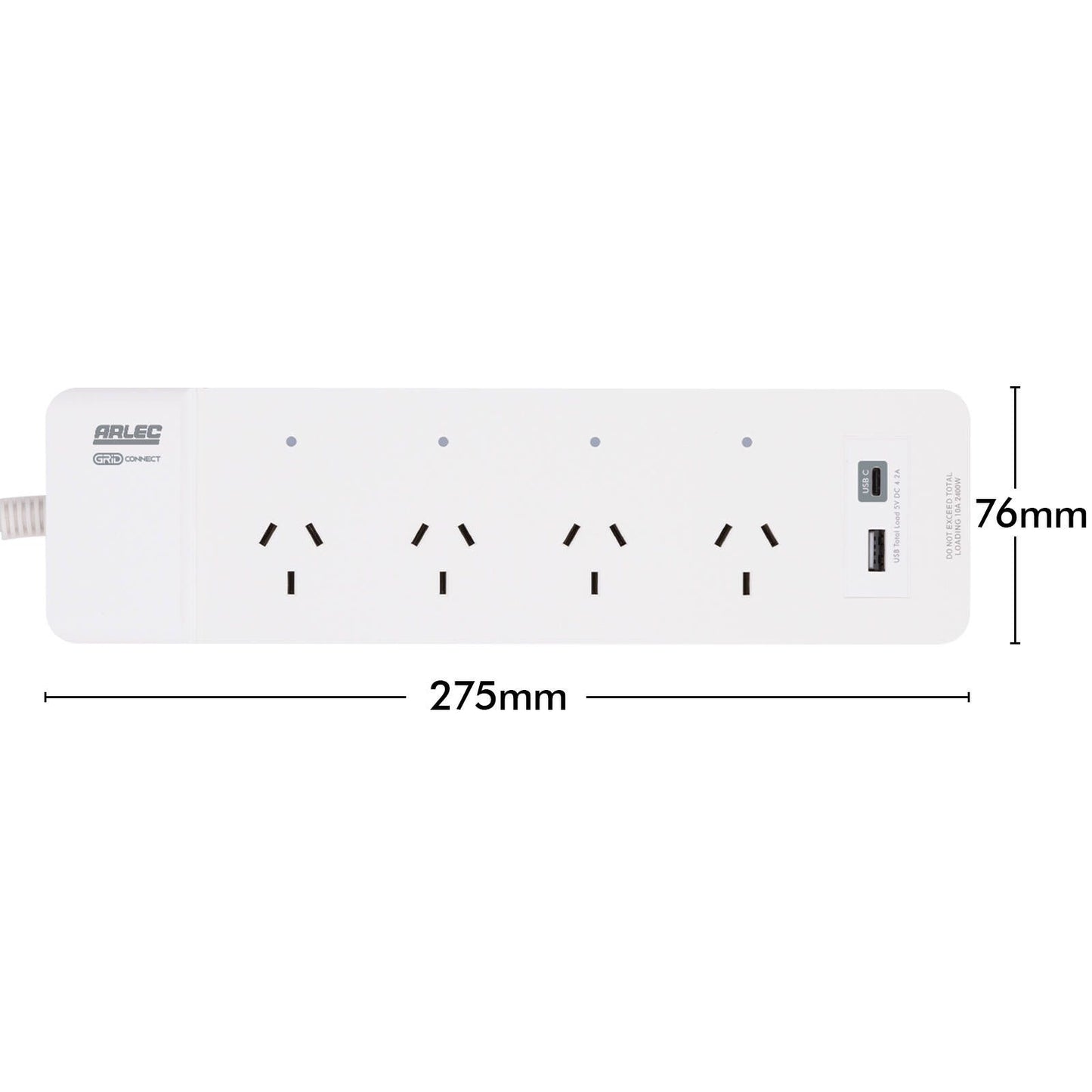 Arlec Grid Connect Smart Powerboard - 4 Outlet - White