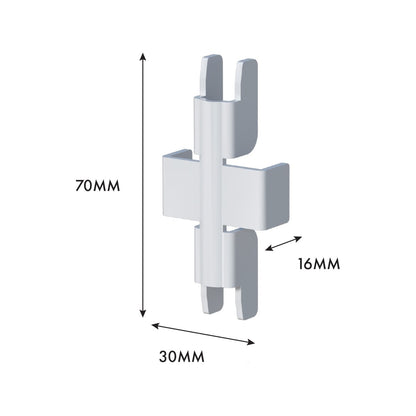 Flexi Storage Wall Strip Joiner 2 Pack White Steel Easy Install