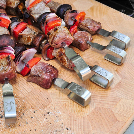 Matador Stainless Steel Skewers - 33cm - 6 Pack - Built-in Handle