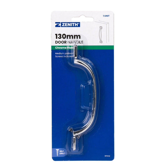 Zenith Door Handle - 130mm - Chrome