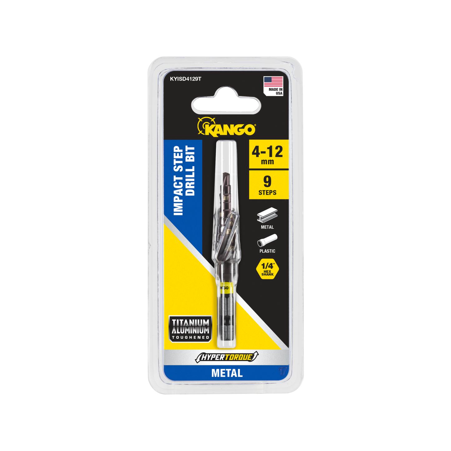 Kango Hypertorque Impact Step Drill Bit - 4-12mm