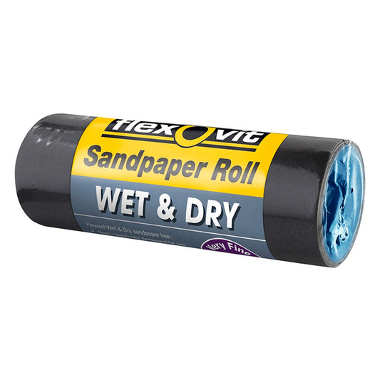 Flexovit Wet and Dry Sandpaper Roll - 100mm x 1m - 400 Grit