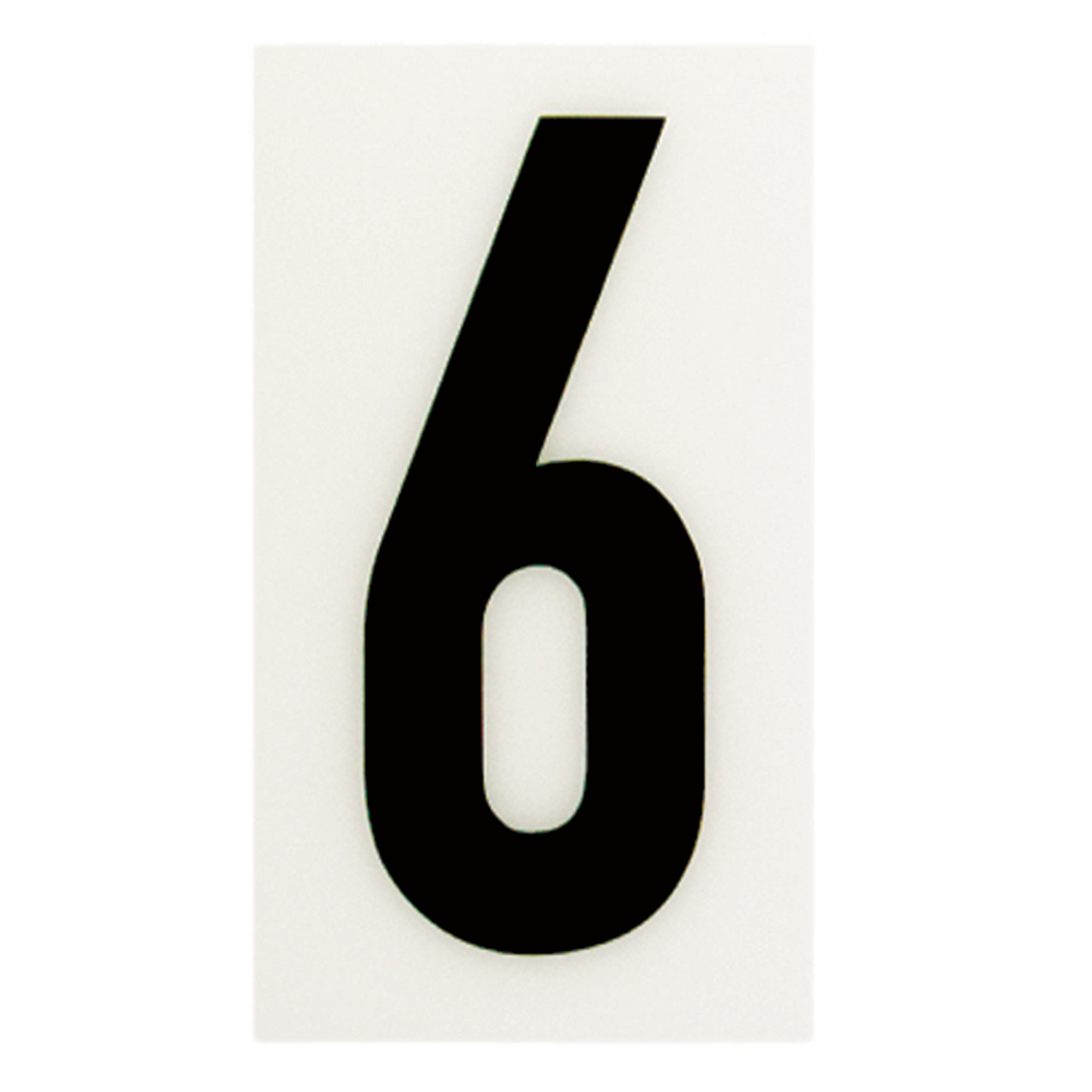 Sandleford Self Adhesive House Number 6 - 85mm - White