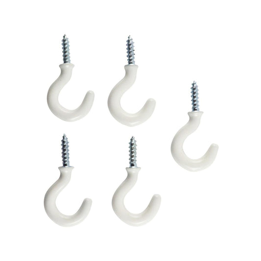 Everhang Cup Hooks - 10mm - PVC Coated - 5 kg Load Rating - 5 Pack