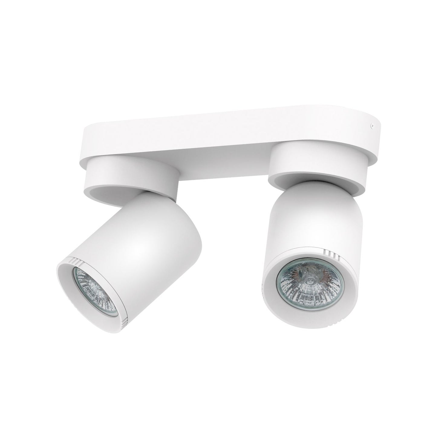 Click 2 Head Adjustable GU10 Spotlight - 225 x 132mm - Matte White