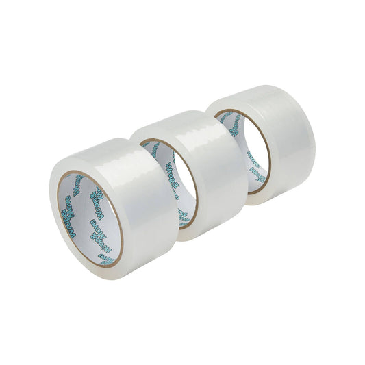 Wrap & Move Heavy Duty Packing Tape - 48mm x 50m - 3 Pack