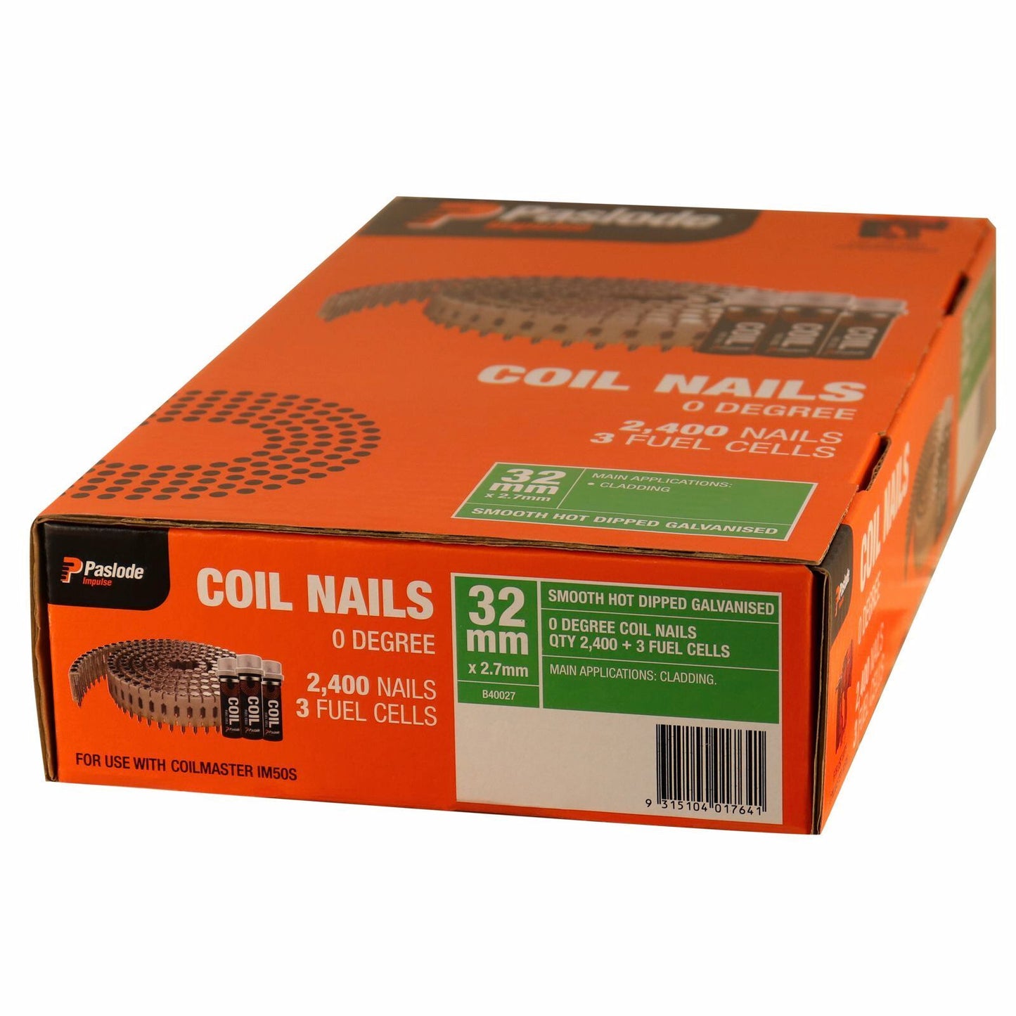 Paslode Impulse Coil Nails - 32 x 2.7mm - 2400 Pack
