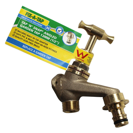 Fix a Tap Angled Garden Tap N Snap - 13mm - T Handle