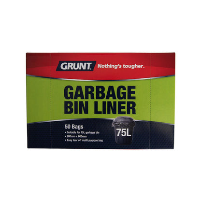 Grunt Rubbish Bags - 75L - 900 x 800mm - 50 Pack