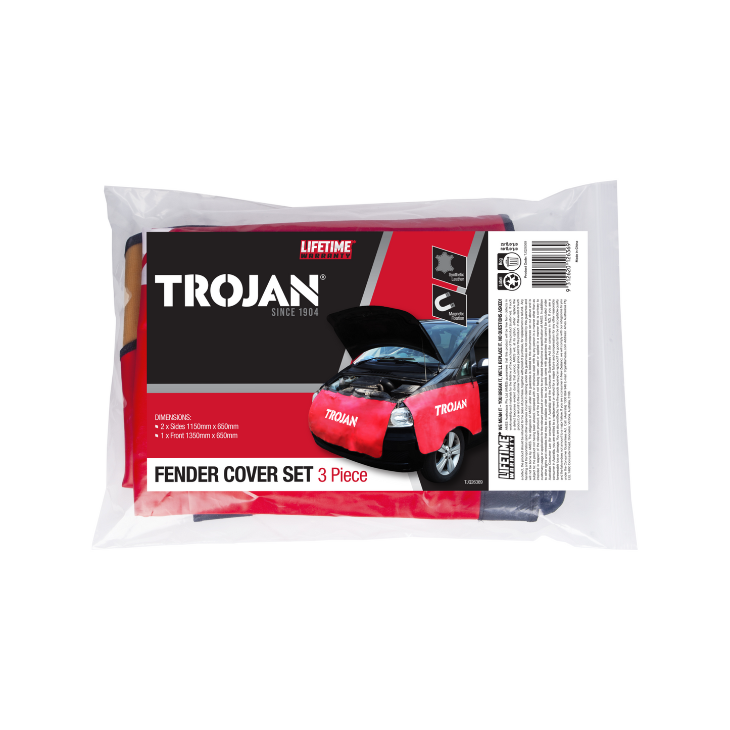 Trojan Fender Cover Set - 3 Piece