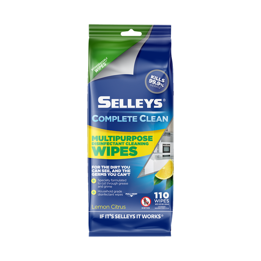 Selleys Complete Clean Biodegradable Disinfectant Wipes - 110 Pack