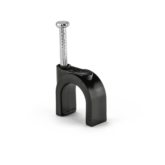Holman 13mm Saddle Clip with Nail - Plastic & Metal - Durable Hold
