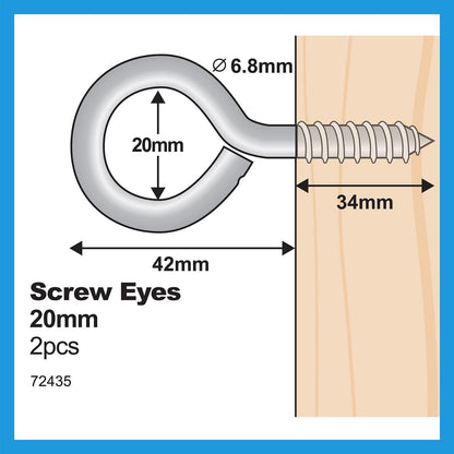 Everhang Screw Eye Hook - 20mm - 2 Pack
