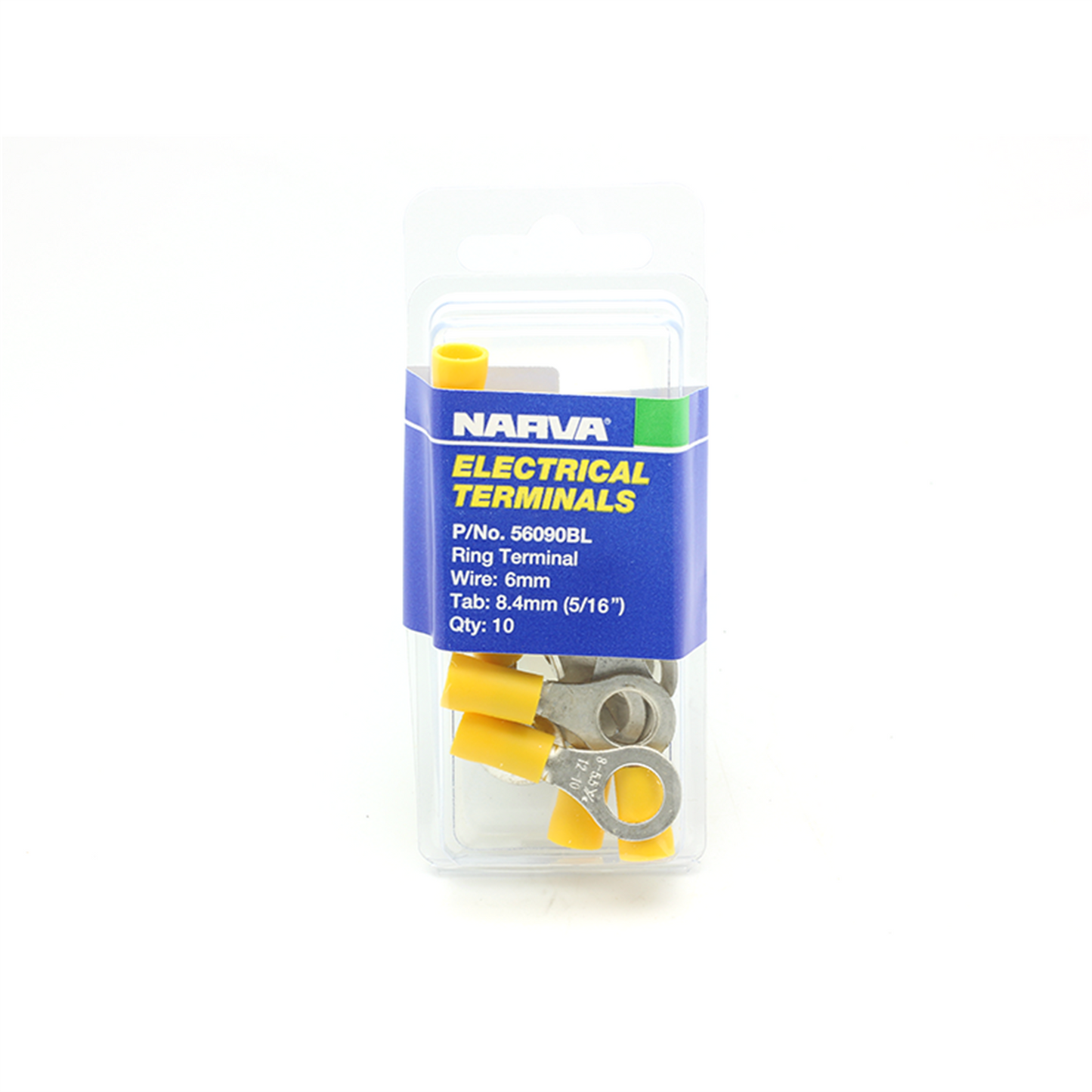 Narva Yellow Flared Vinyl Insulated Ring Terminal - 8.4mm - 20 Pack