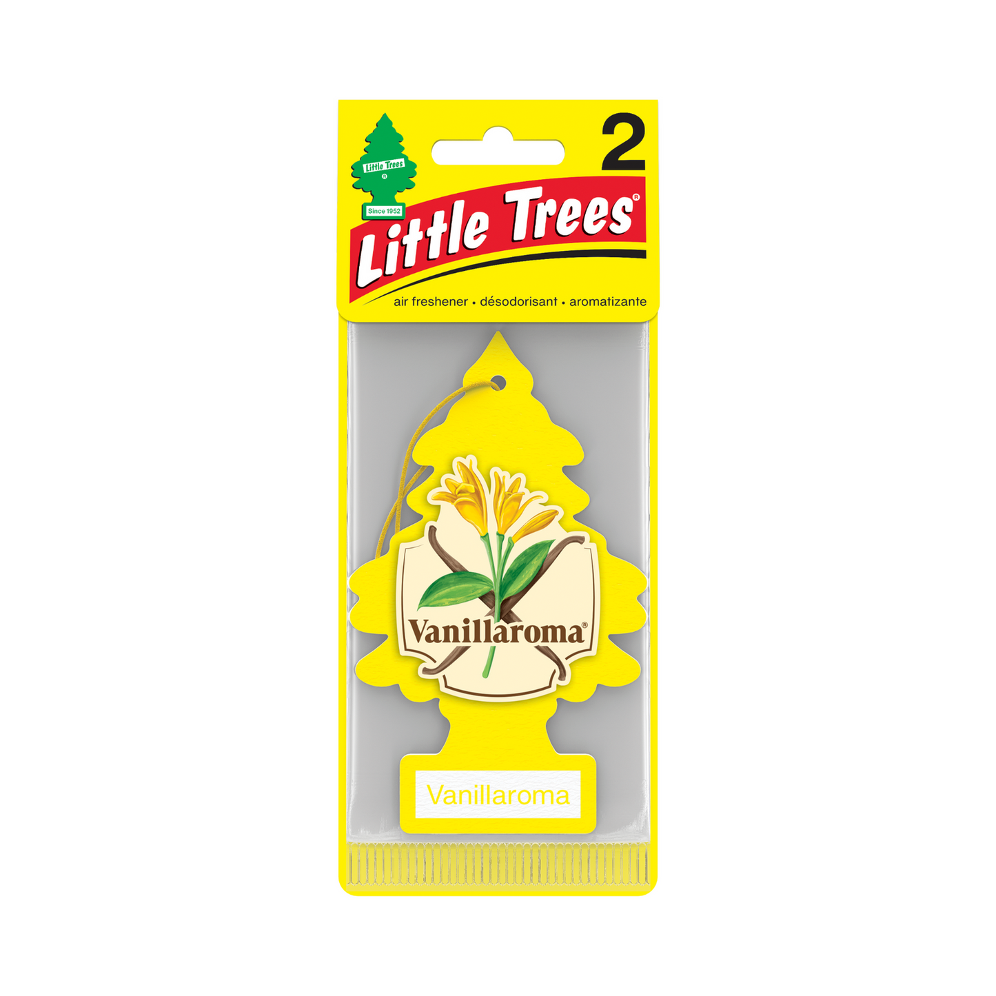 Little Trees Vanillaroma Hanging Tree Air Freshener - 70 x 190mm - 2 Pack