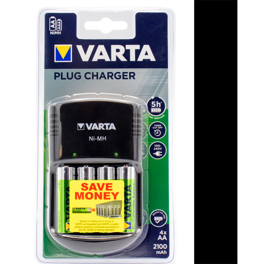 Varta Plug Charger - AA Battery - 4 Pack