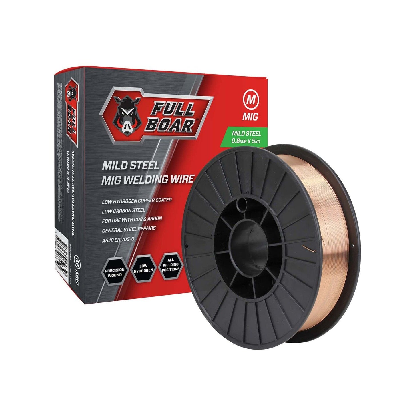 Full Boar Mild Steel MIG Wire - 0.8mm - 5kg