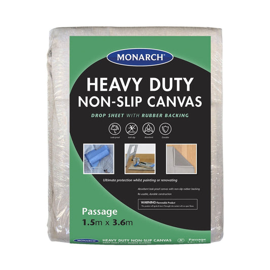 Monarch Non-Slip Canvas Drop Sheet - 1.5m x 3.6m