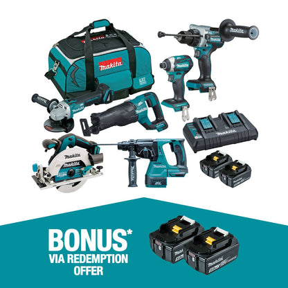 Makita Brushless Combo Kit - 6 Piece - 18V - DLX6109TX1