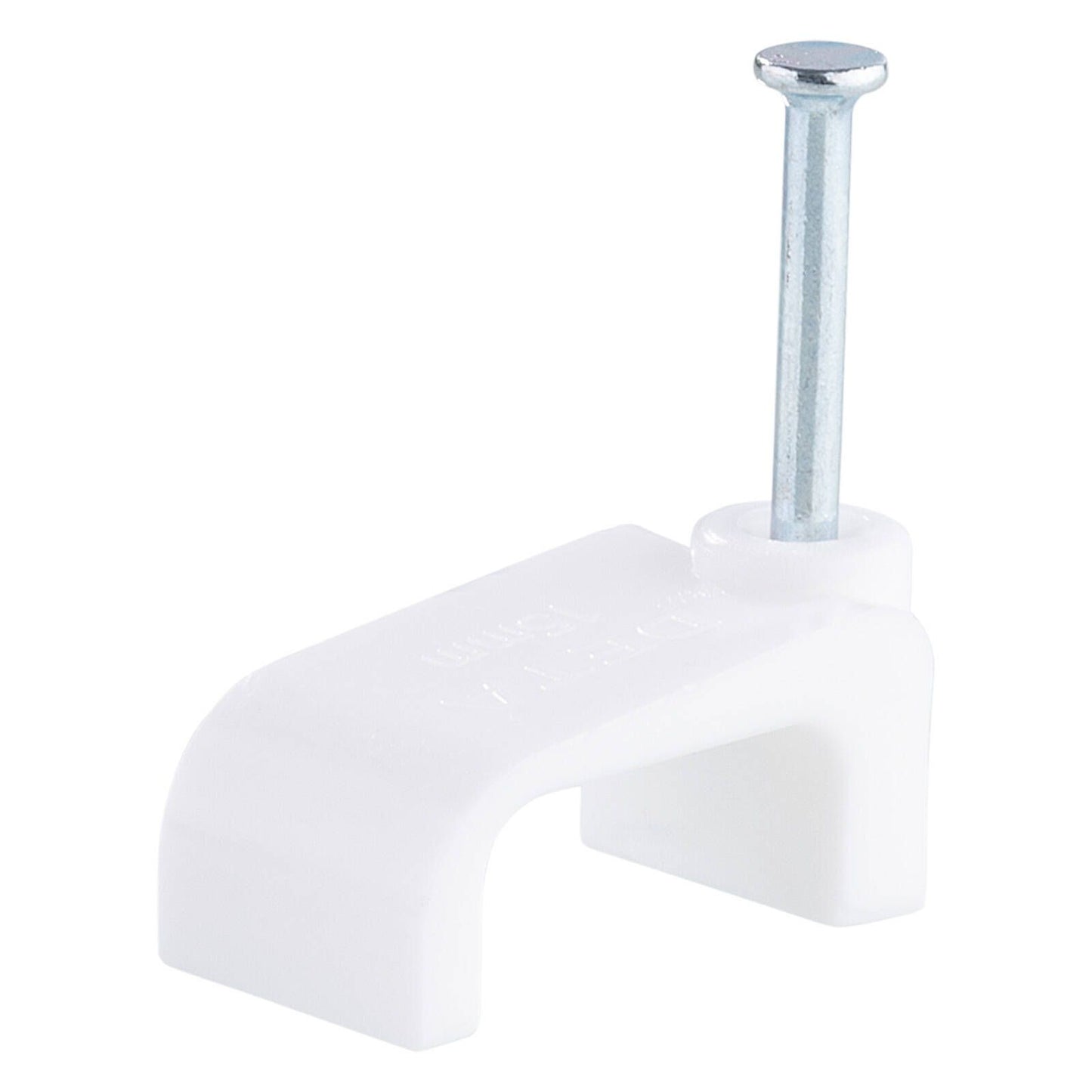 Deta 15mm White Flat Cable Clips - 20 Pack