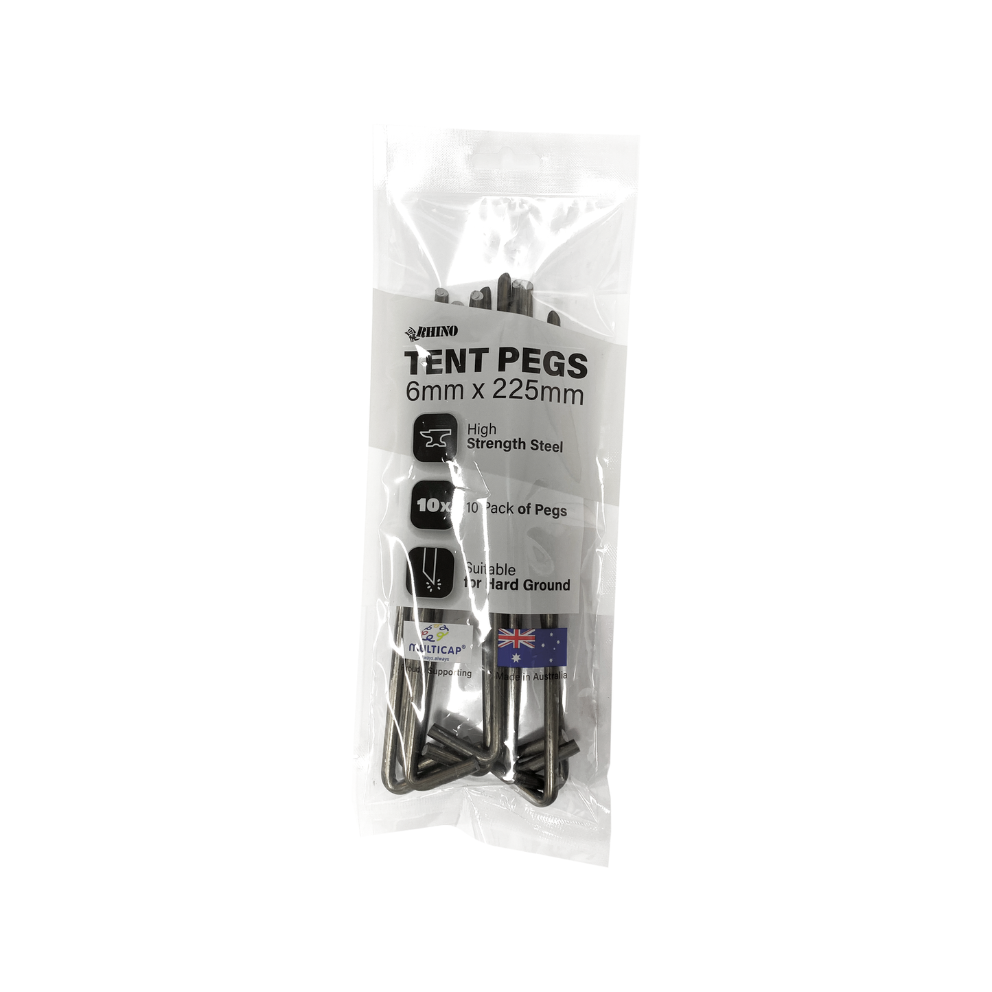 Rhino Tent Peg - 6 x 225mm - 10 Pack