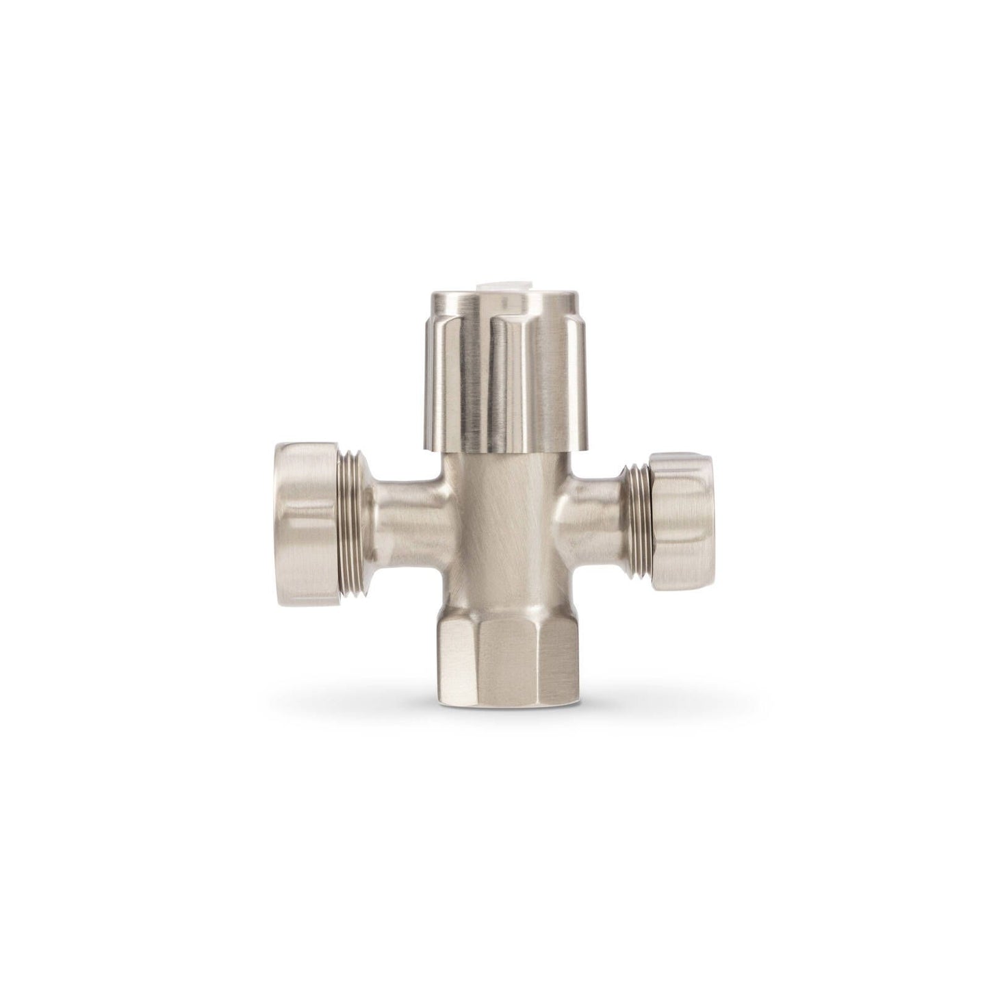 Brasshards 2 Way Under Sink Valve - 20mm x 15mm - Brushed Nickel