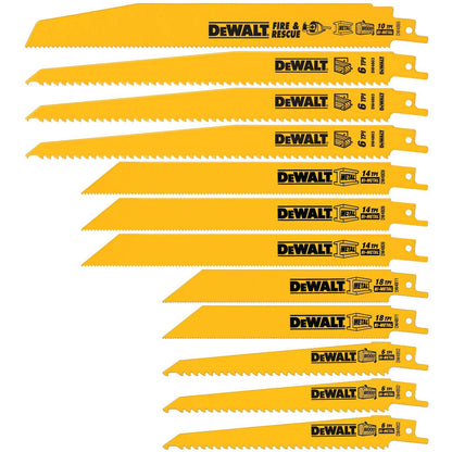 Dewalt Bi Metal Reciprocating Saw Blade Set - 12 Piece