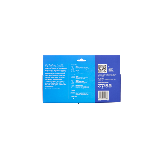 Monarch Mini Rollers - 100mm - 10mm Nap - 5 Pack - Blue