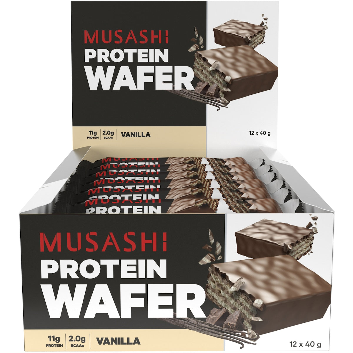 Musashi Wafer Protein Bar Vanilla 40g