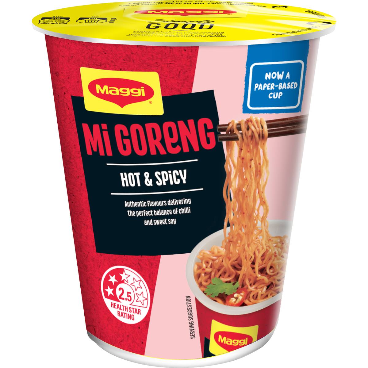 Maggi Fusian Instant Noodles Hot & Spicy Flavour Cup 65g