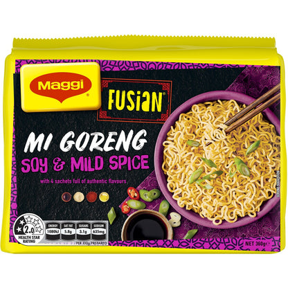 Maggi Fusian Mi Goreng Soy & Mild Spice Flavour Instant Noodles 5 Serve, 1pc