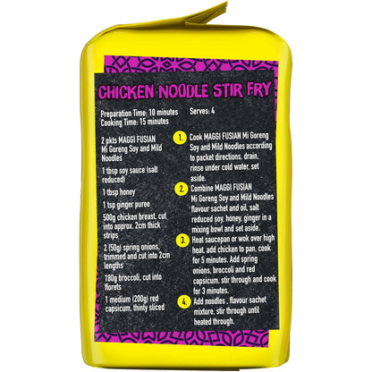 Maggi Fusian Mi Goreng Soy & Mild Spice Flavour Instant Noodles 360g 5 Pack