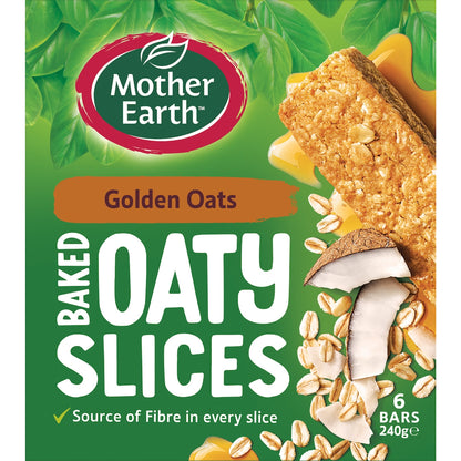 Mother Earth Baked Oaty Slice Golden Oats 40g X 6 Pack