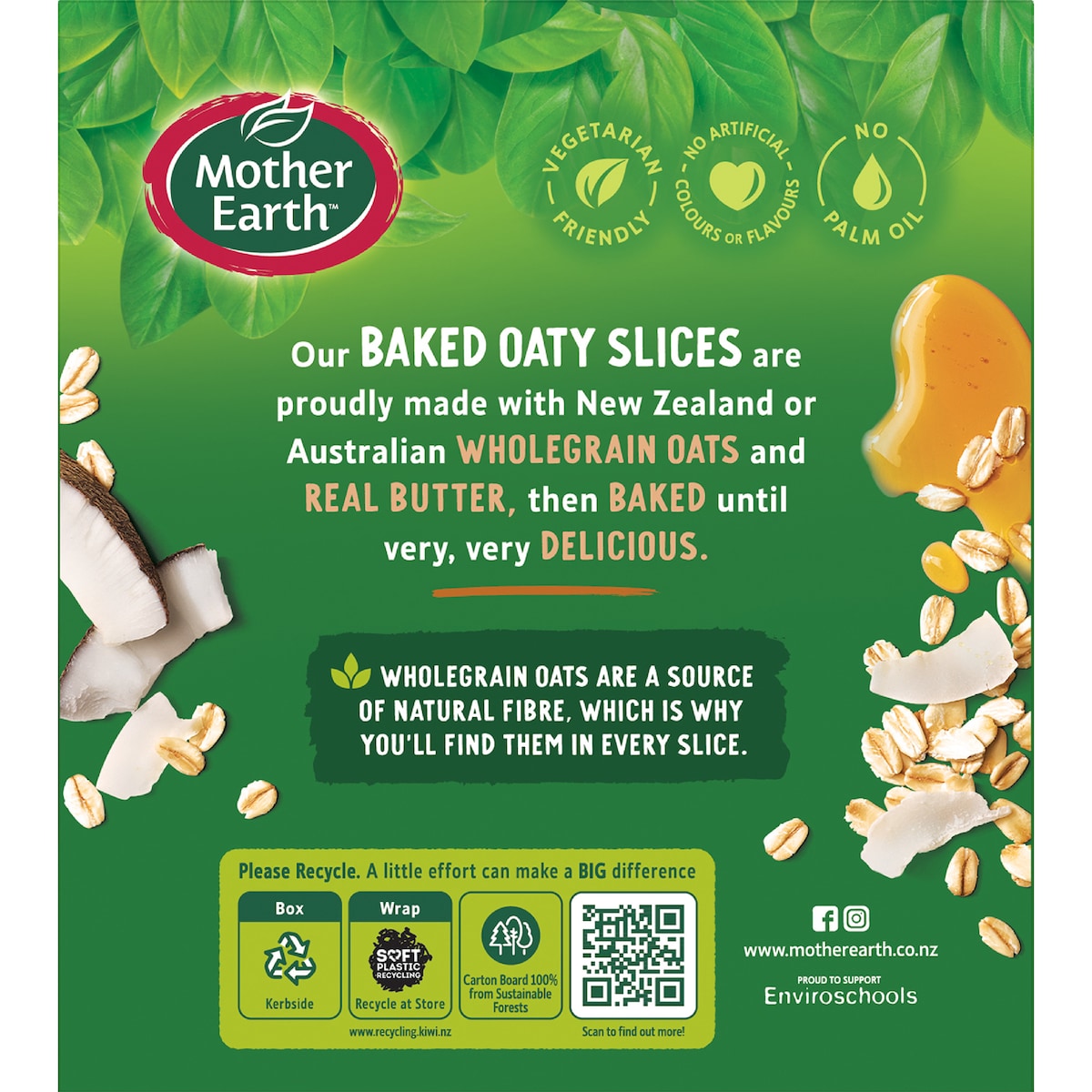 Mother Earth Baked Oaty Slice Golden Oats 40g X 6 Pack