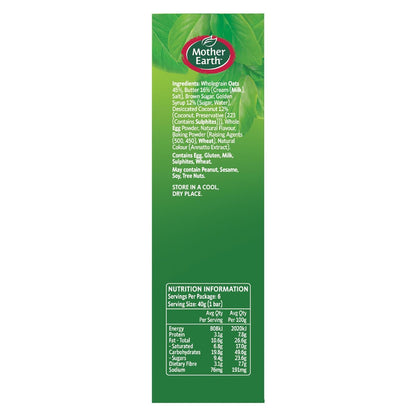 Mother Earth Golden Baked Oaty Slice Golden Oats 6 Pack 240g