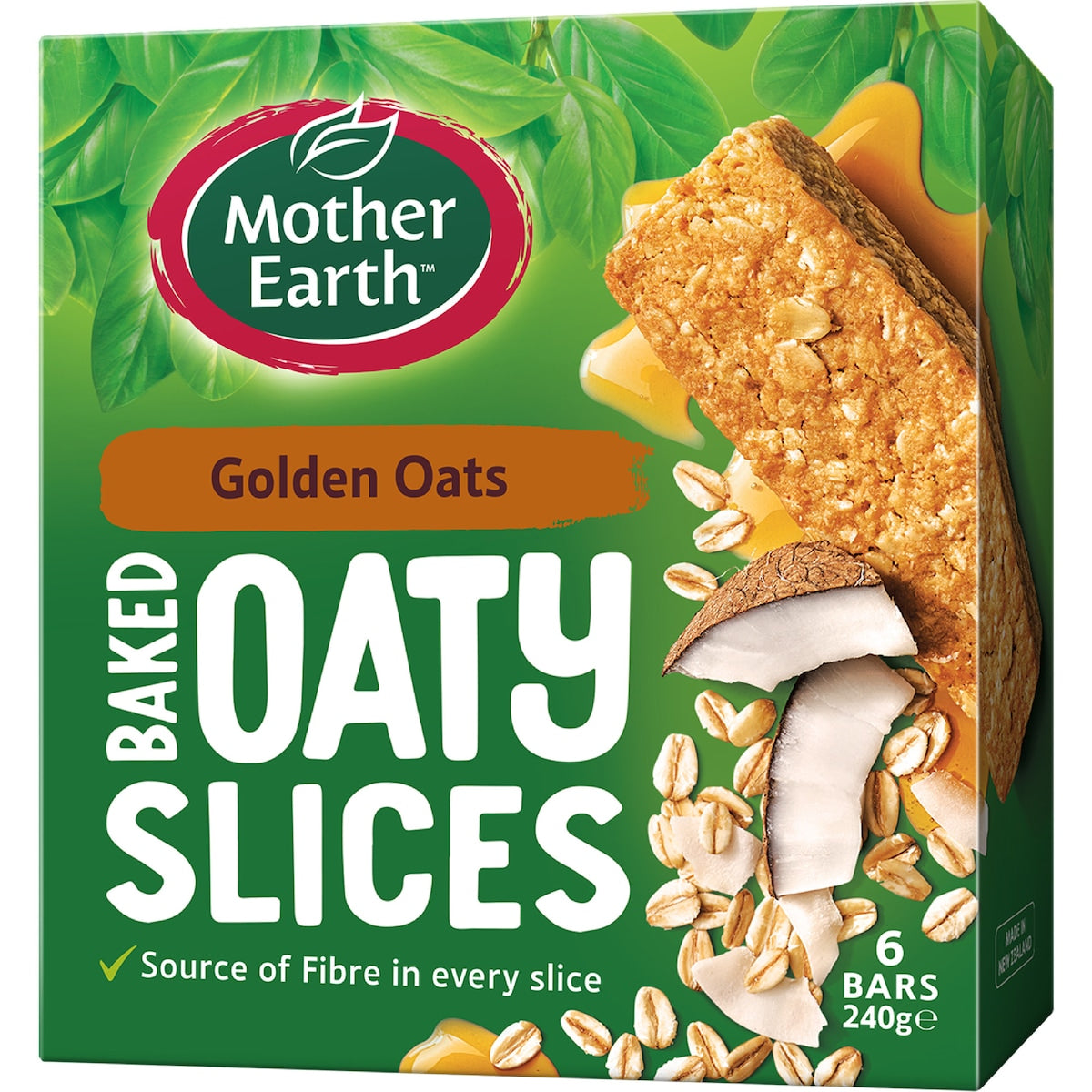 Mother Earth Baked Oaty Slice Golden Oats 40g X 6 Pack