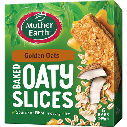 Mother Earth Baked Oaty Slice Golden Oats 40g X 6 Pack