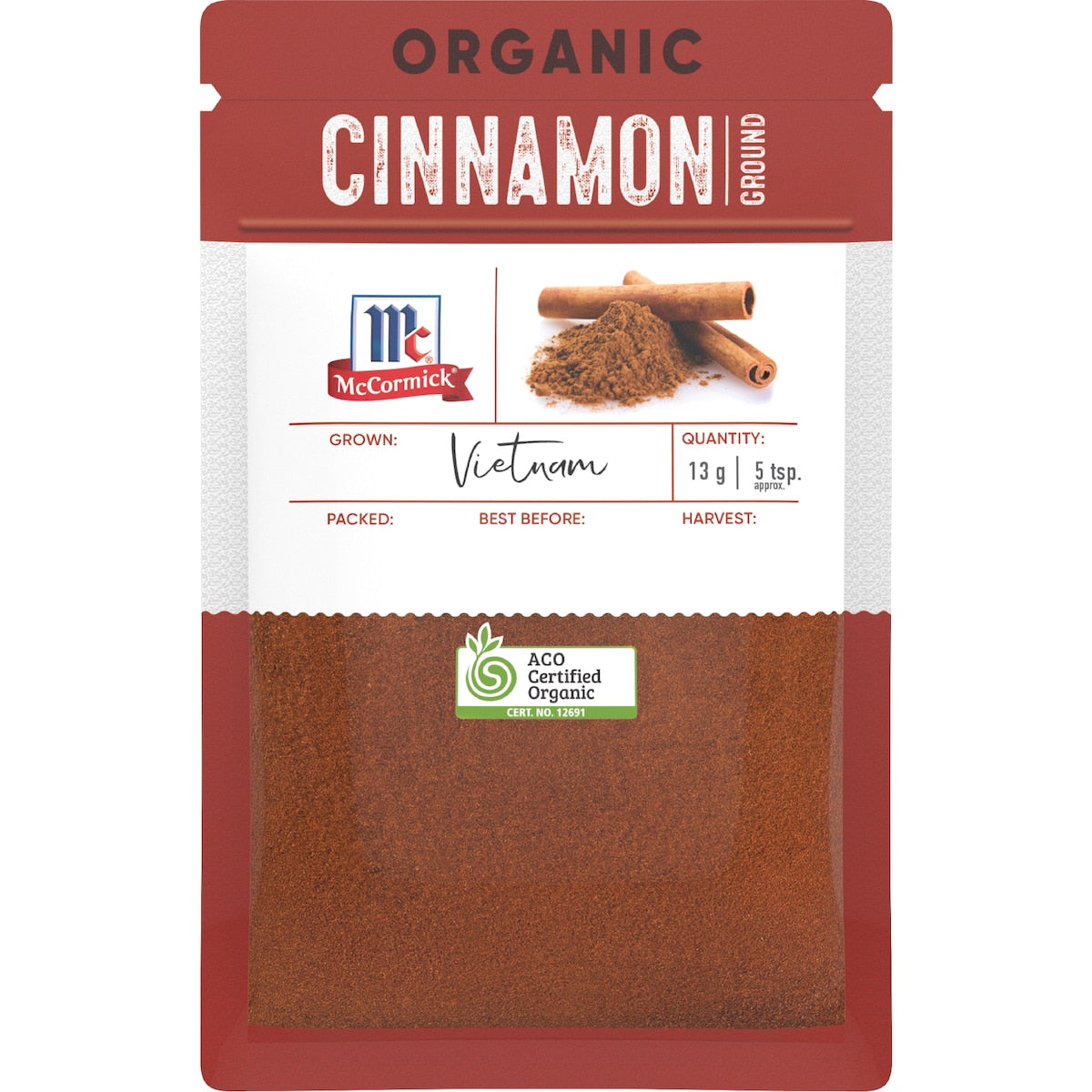 Mccormick Organic Cinnamon Ground 13g