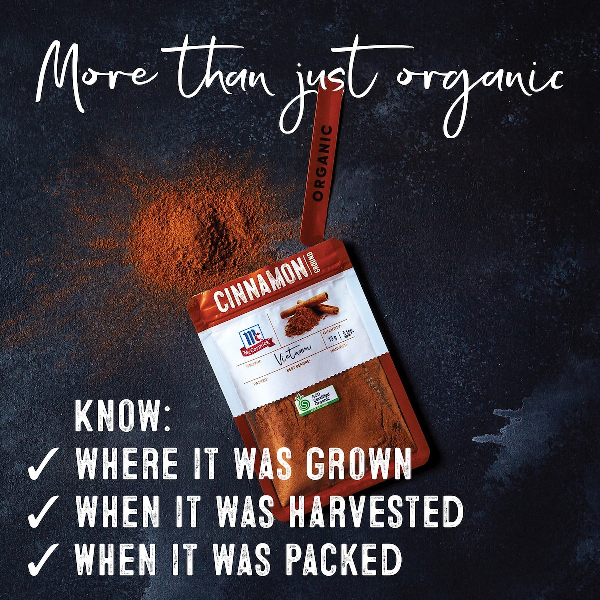 Mccormick Organic Cinnamon Ground 13g