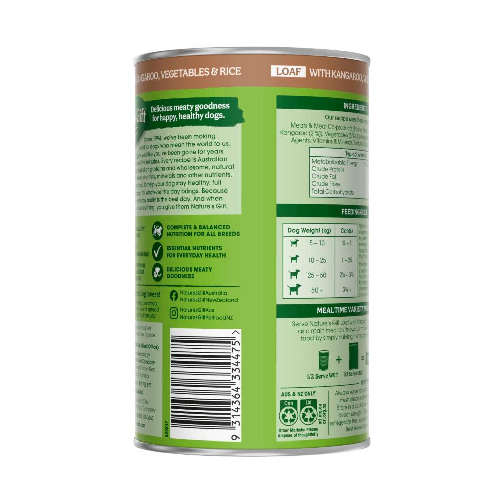 Nature's Gift Kangaroo Rice And Vegetable Dog Food - 700g