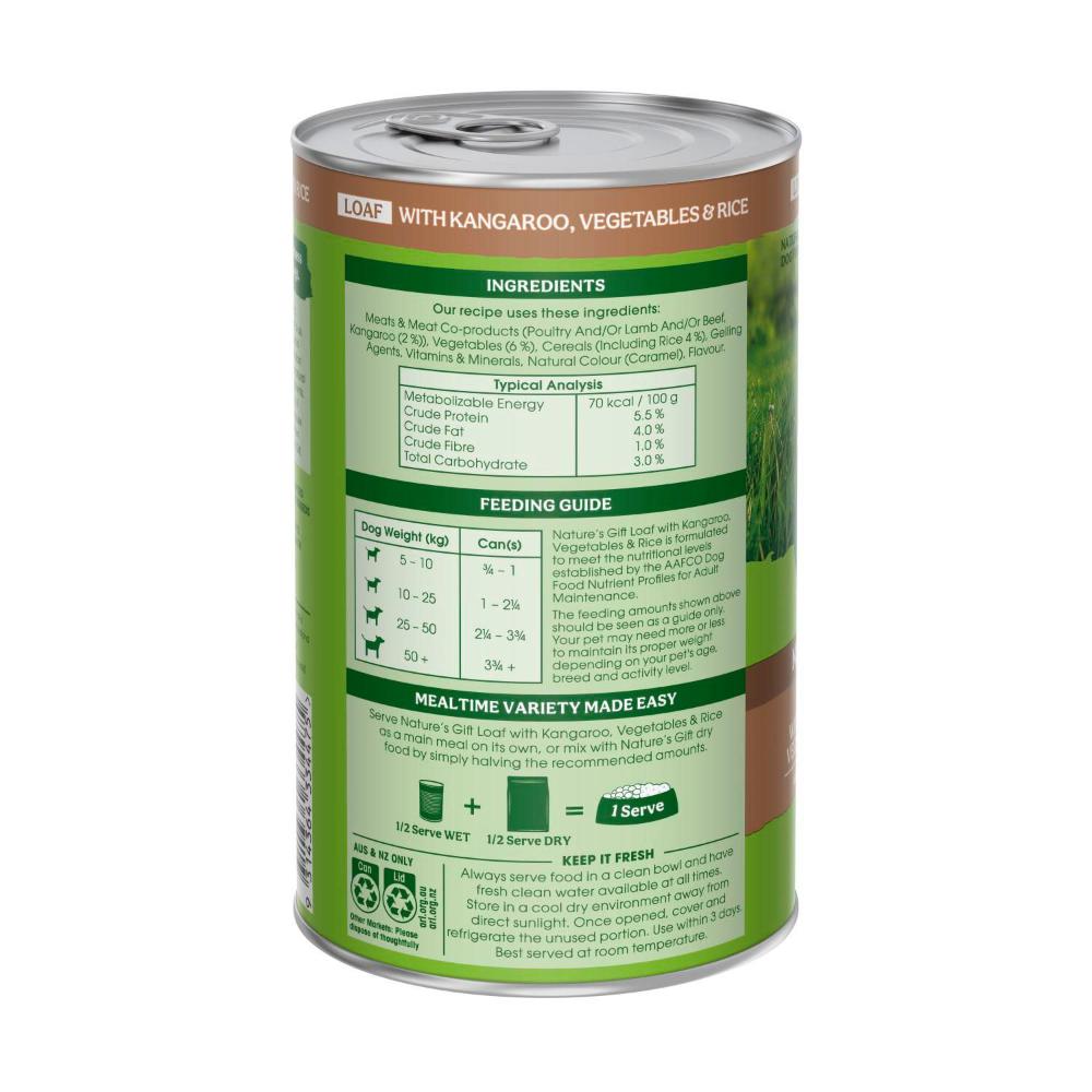 Nature's Gift Kangaroo Rice And Vegetable Dog Food - 700g
