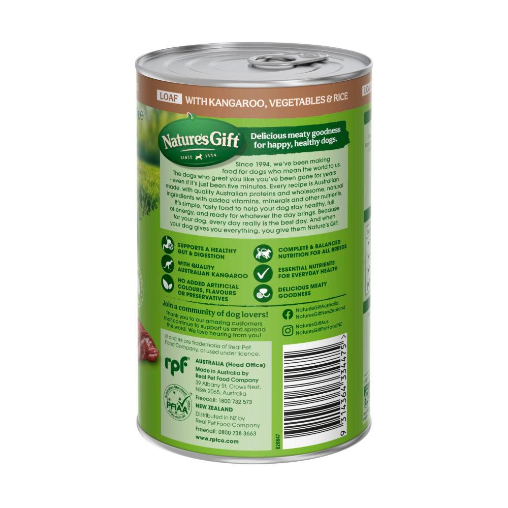 Nature's Gift Kangaroo Rice And Vegetable Dog Food - 700g