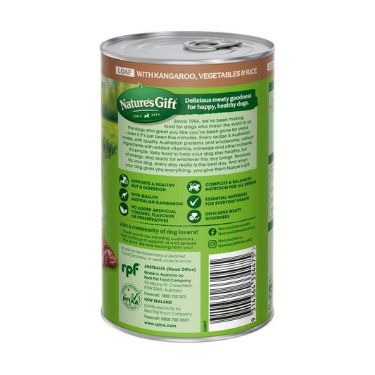 Nature's Gift Kangaroo Rice And Vegetable Dog Food - 700g