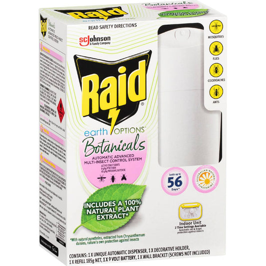 Raid Earth Options Botanicals Multi-insect Automatic System 185g