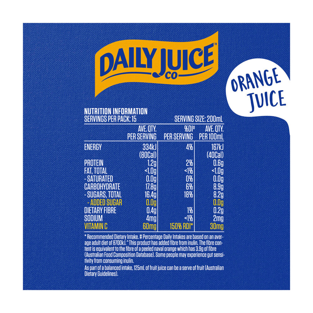 Daily Juice Orange No Added Sugar - 3L