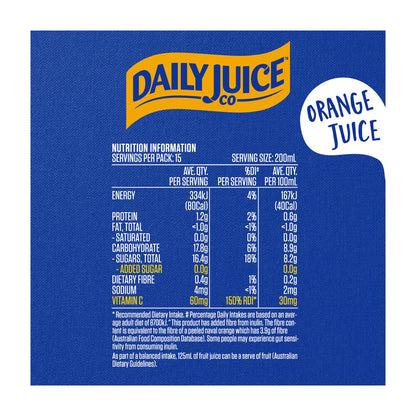 Daily Juice Orange No Added Sugar - 3L