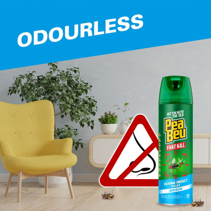 Pea Beu Flying Insect Killer Aerosol Spray Odourless 350g
