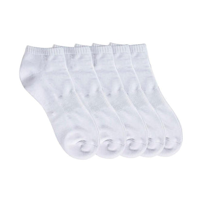 Mix Mens Low Cut Sports Socks White Sz 6-10 / 10+ 5 PACK